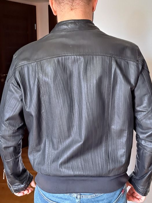 Męska kurtka skórzana L