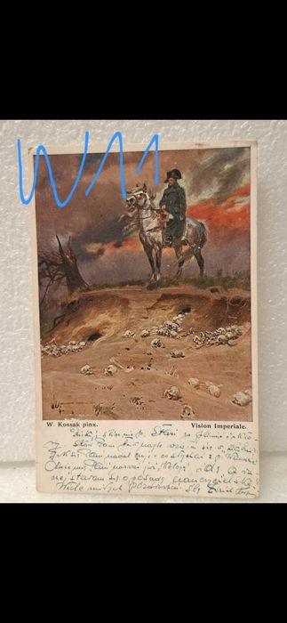 Napoleon na koniu pocztówka llRp W Kossak W