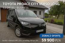 Toyota Proace City Verso FVAT 23% Salon Polska Bezwypadkowy