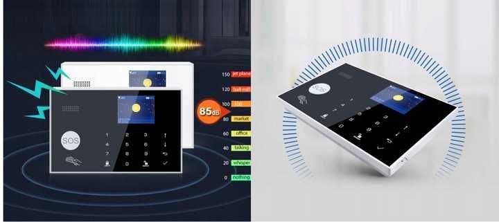 BEZPRZEWODOWY zestaw alarmowy z LCD 2.4" GSM WiFi Tuya smart po polsku
