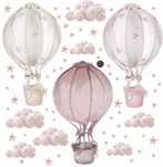 Balony pastelowy róż – Naklejki na ścianę dla dzieci | Rozmiar M