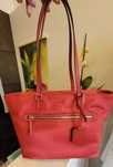 DKNY duża A4 czerwona torba torebka shopper shopperka