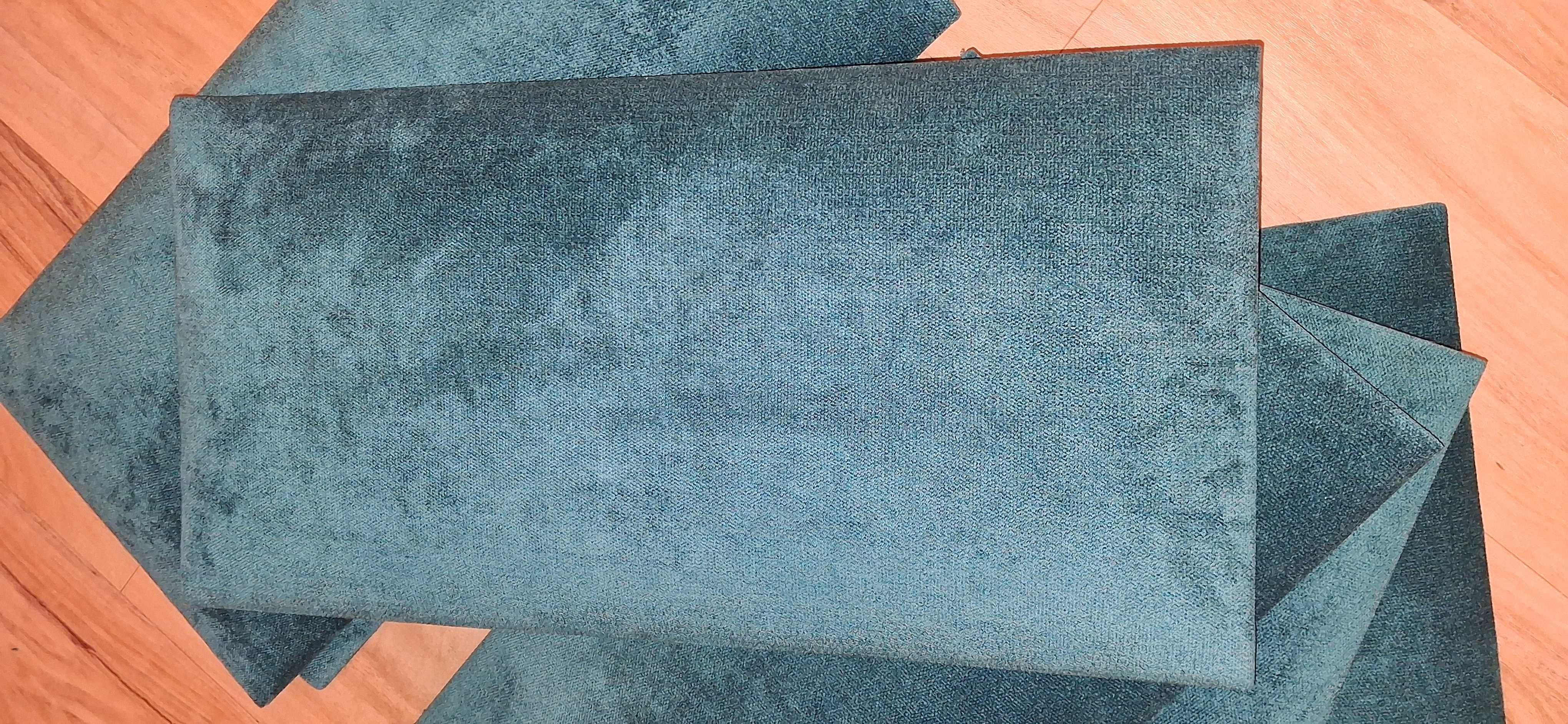 panele tapicerowane ścienne - turkus 30x60cm