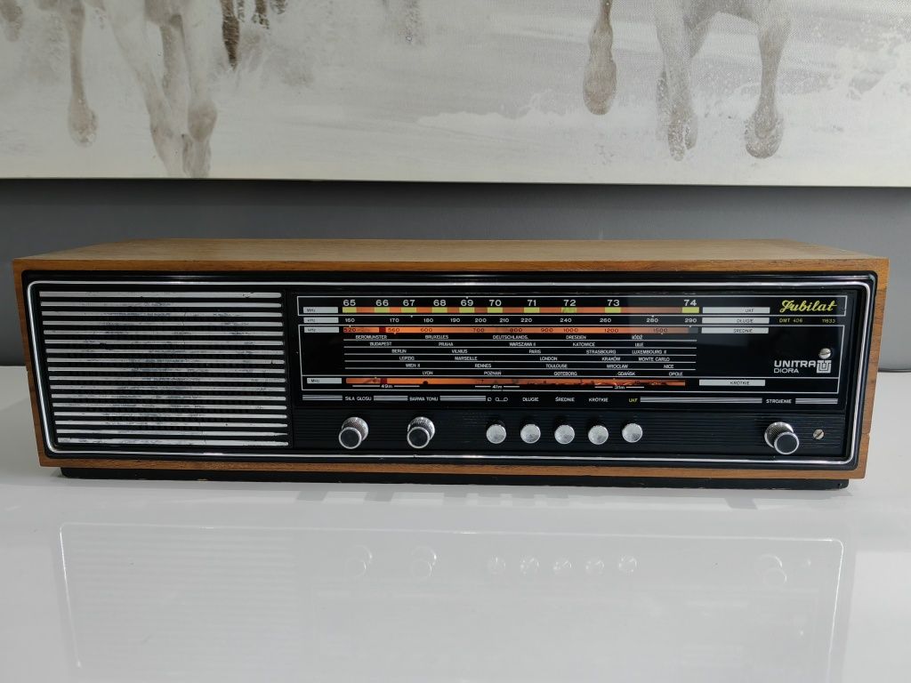 Radio Unitra Diora Jubilat DMT-406 Nowy UKF 1974r  Zadbane PRL Vintage