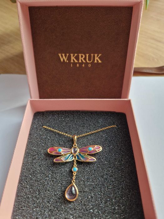 Wisiorek z łańcuszkiem KRUK - ważka