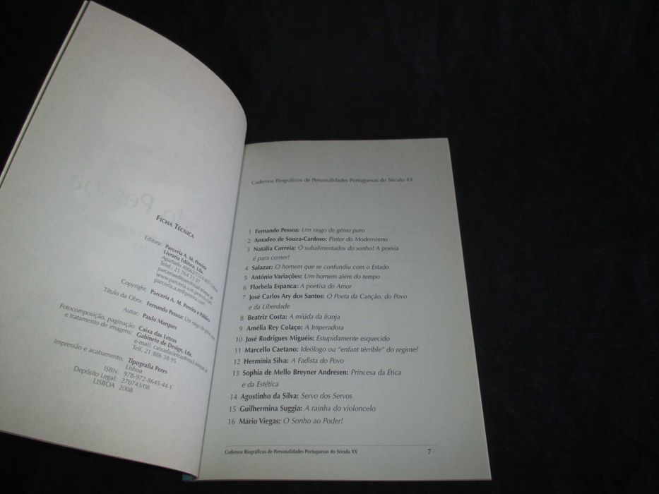 Livro Cadernos Biográficos 1 Fernando Pessoa