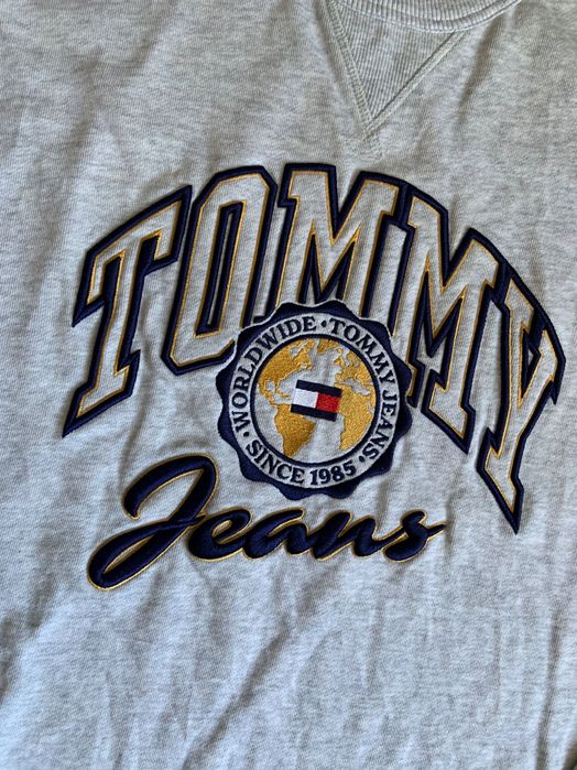 Світшот Tommy Jeans сірий кофта Tommy Hilfiger оригінал сіра