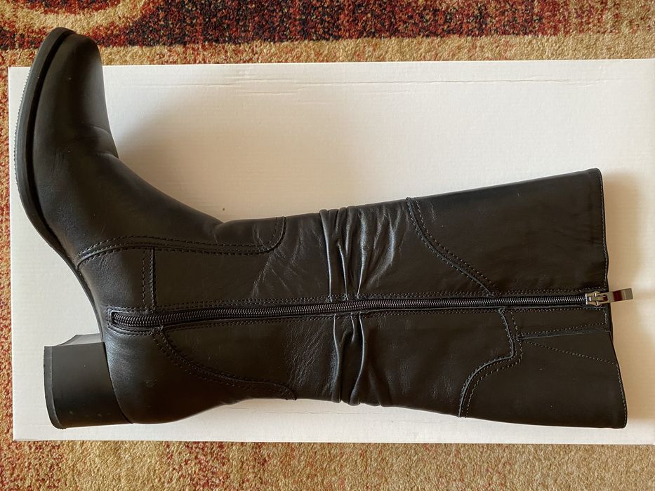 Kozaki czarne skóra naturalna Henrom r. 38