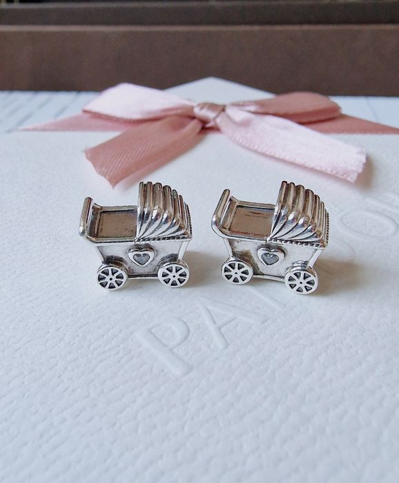 Contas da Pandora Corações Plumas Flores Muranos Clips