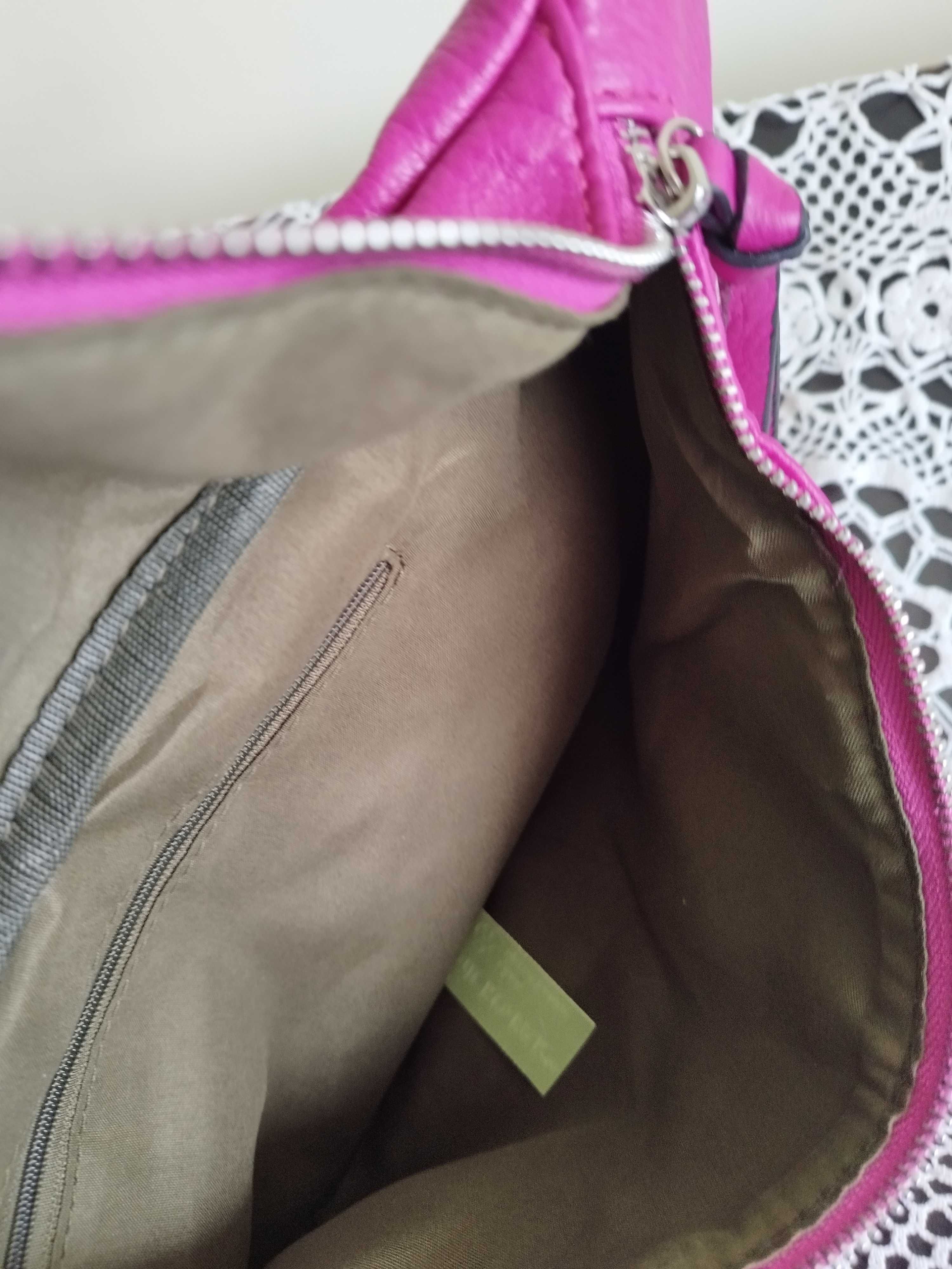 %_Magic BAGS_torebka / nerka_duża_dwa paski - fuksja