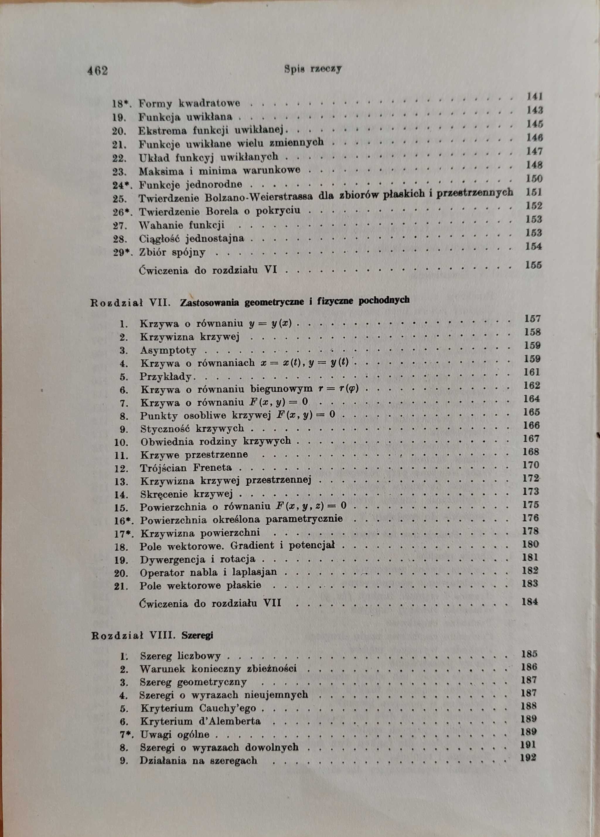 Rachunek różniczkowy i całkowy, tom 2, Franciszek Leja