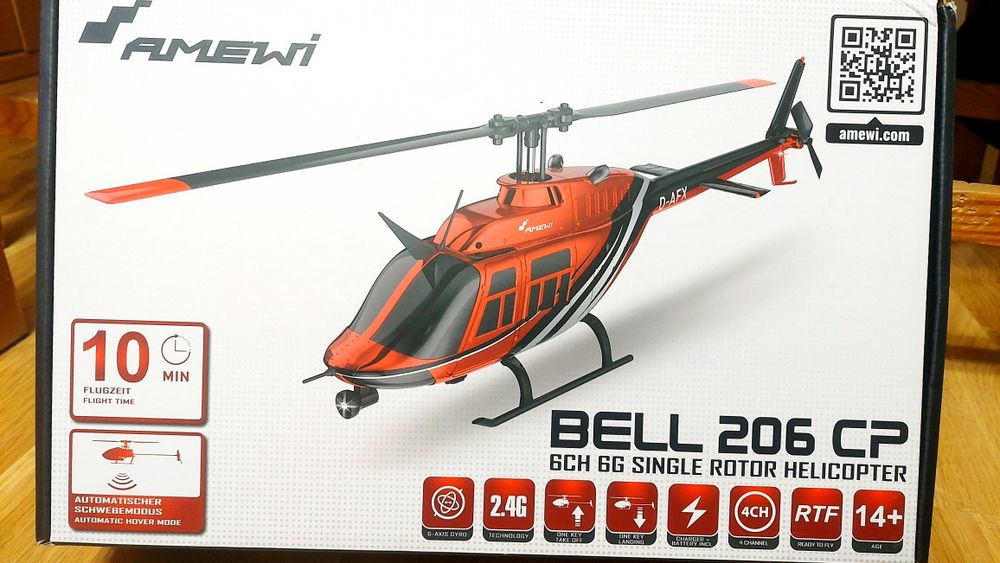 Helikopter jednowirnikowy Amewi wada baterii.