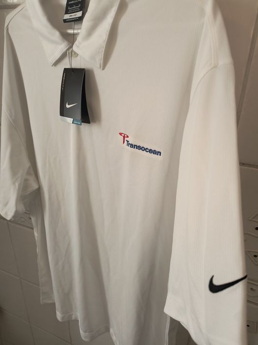 Nowa koszulka polo Nike Golf Dri-Fit XL – biała, oryginał, Transocean