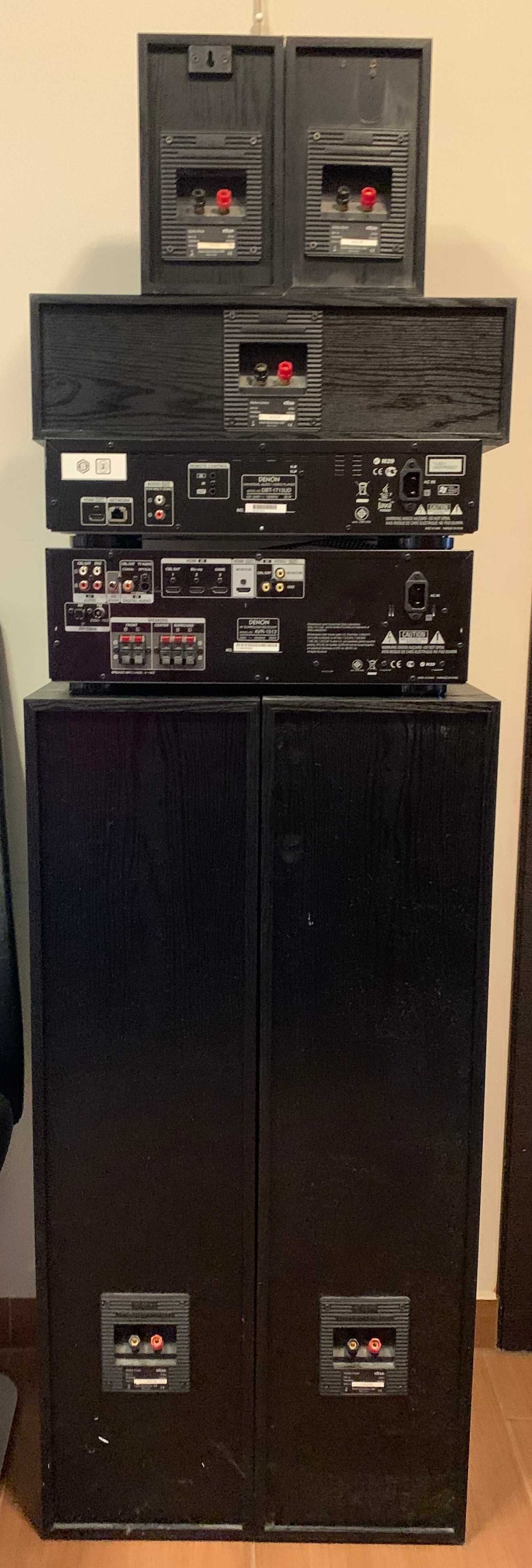 Kino domowe DENON AVR-1513 + DBT-1713UD + 5 glosnikow Eltax Idaho