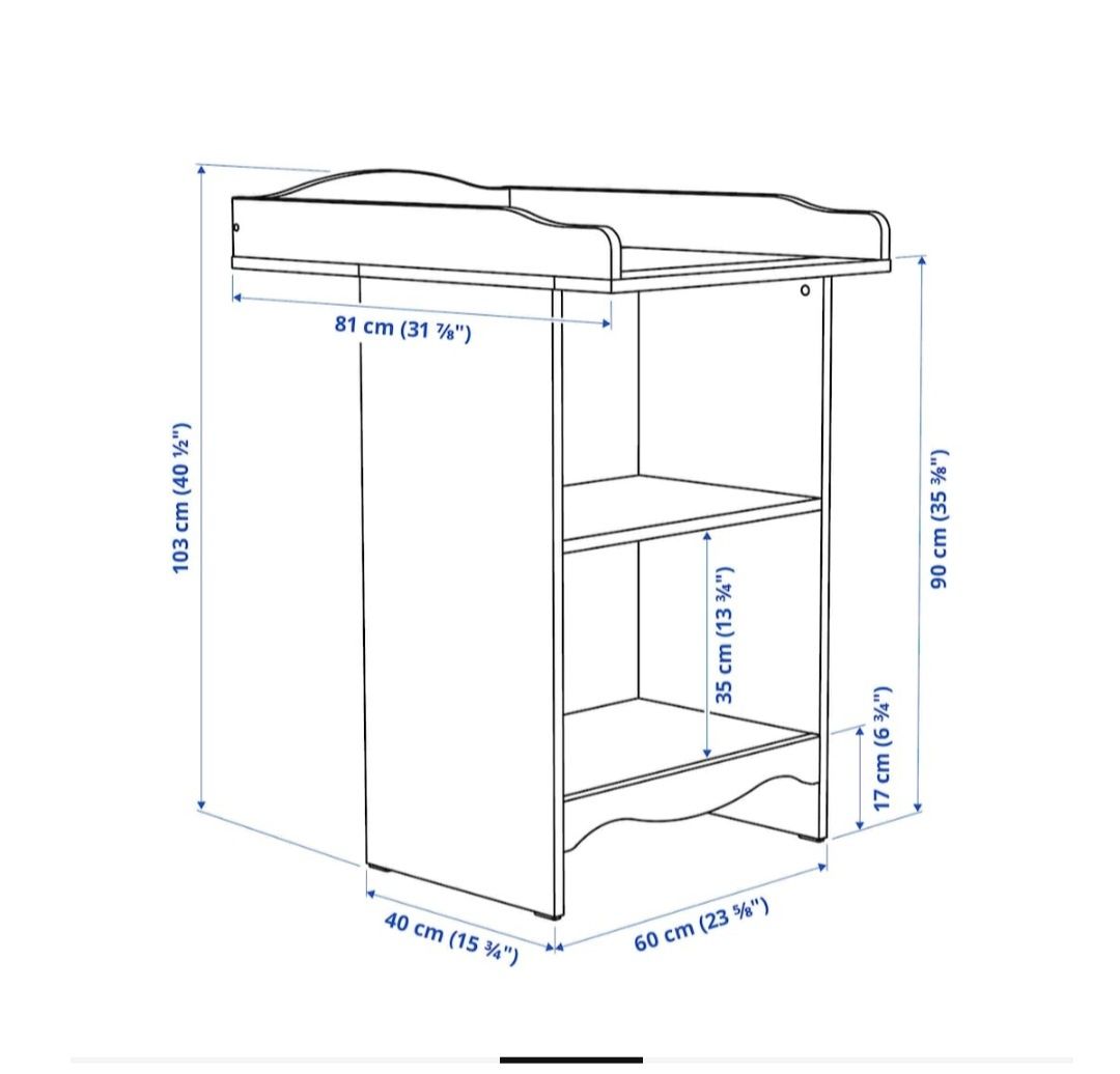 SMAGORA przewijak niemowlęcy Ikea stolik szafka biały