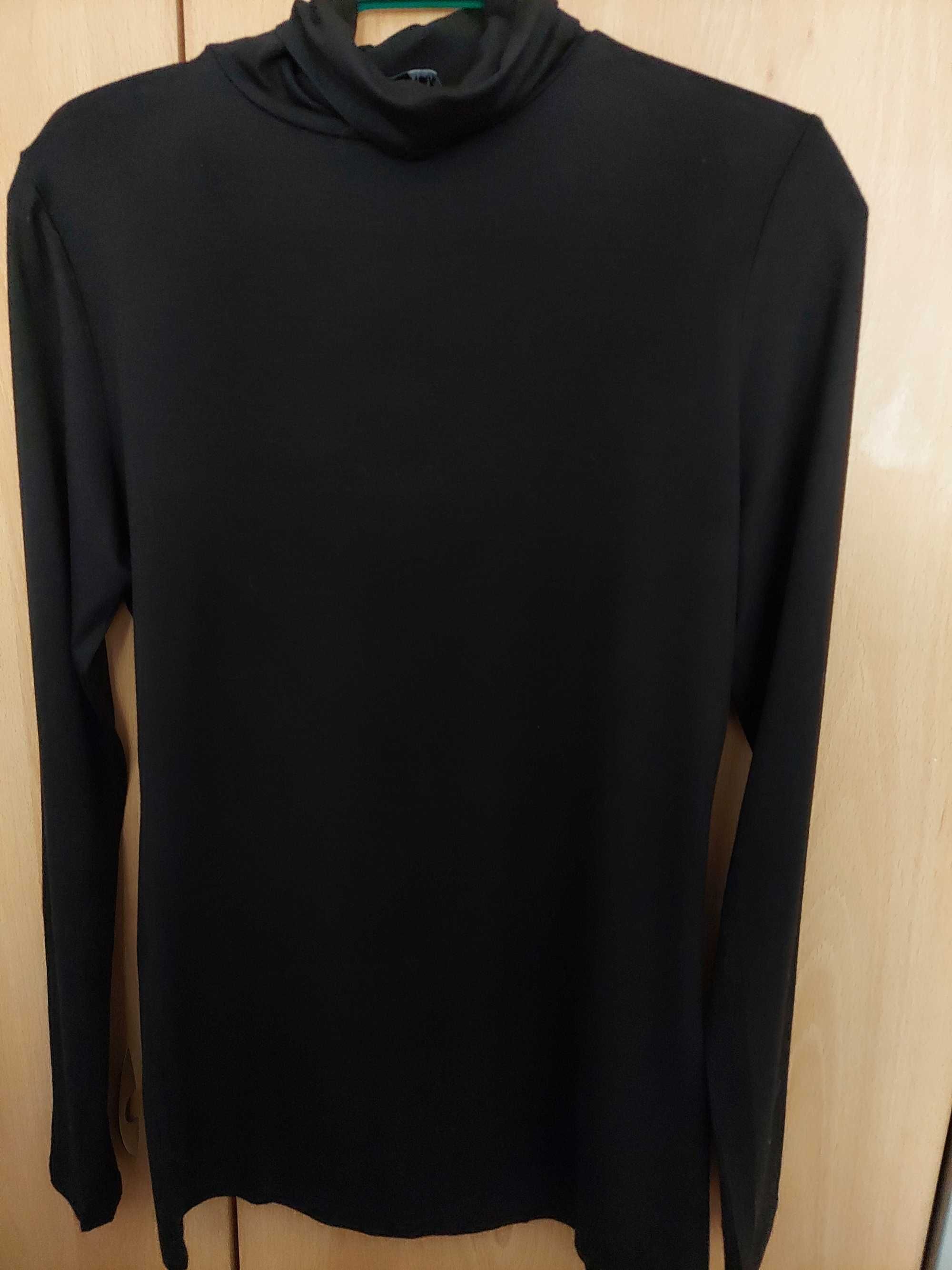 Sweter, bluzka, golf rozm 38 czarny, trykot H&M