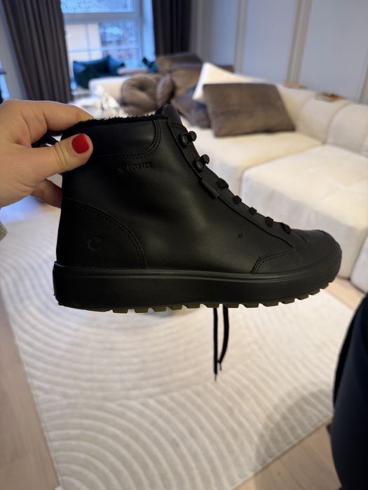 Кожанные ортопедические зимние ботинки Ecco 41 р