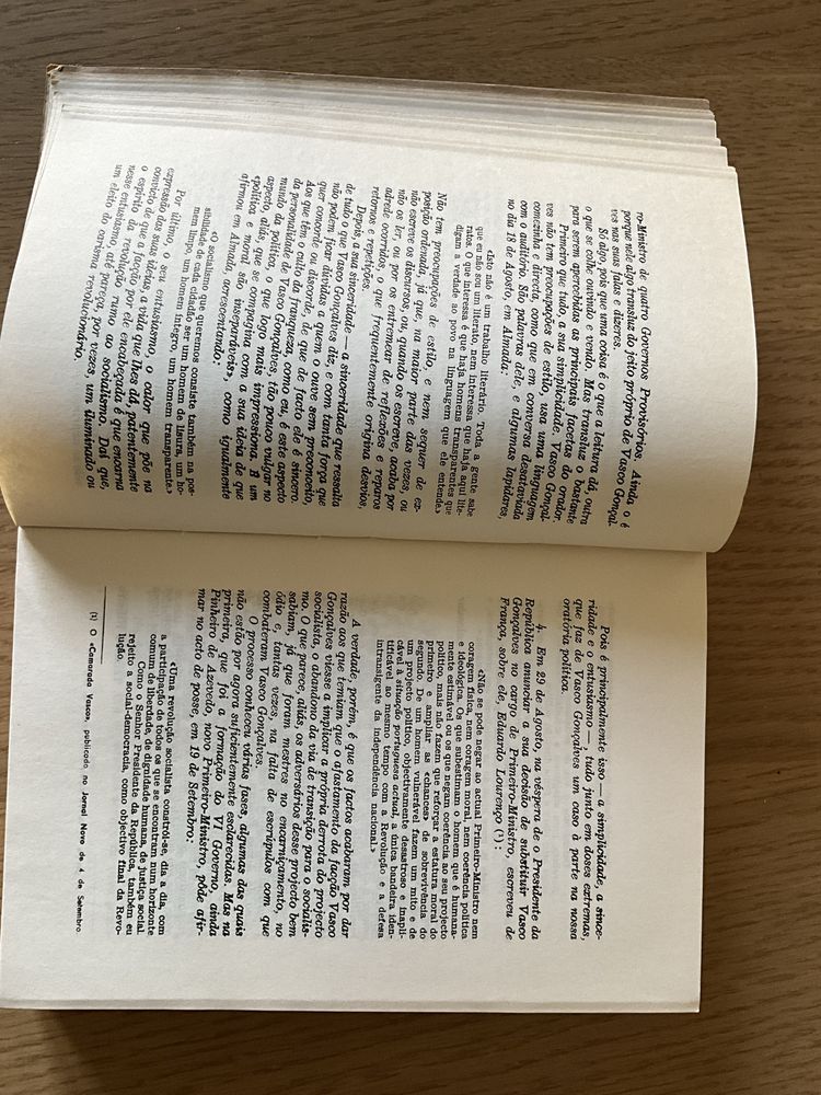 Livro “Discursos - Vasco Gonçalves”