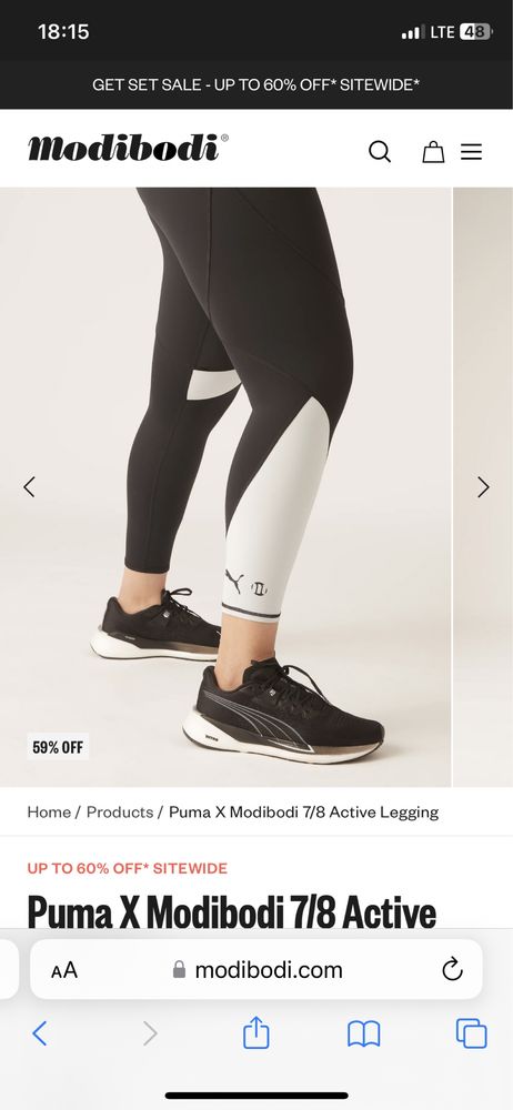 PUMA X MODIBODI (M) 7/8 Active Legging женские лосины оригинал лосіни