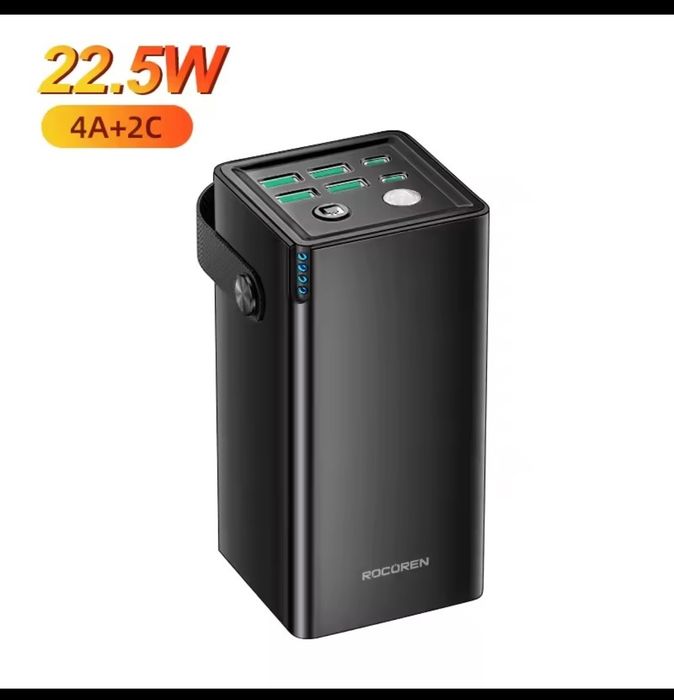 Павербанк з ліхтарем Rocoren 50000 mAh  22.5w / 22.5 вт