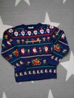 Sweter sweterek h&m świąteczny dla chłopca 122/128