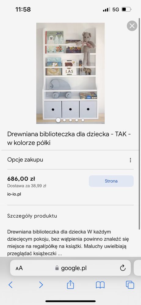 Biblioteczka dla dziecka.