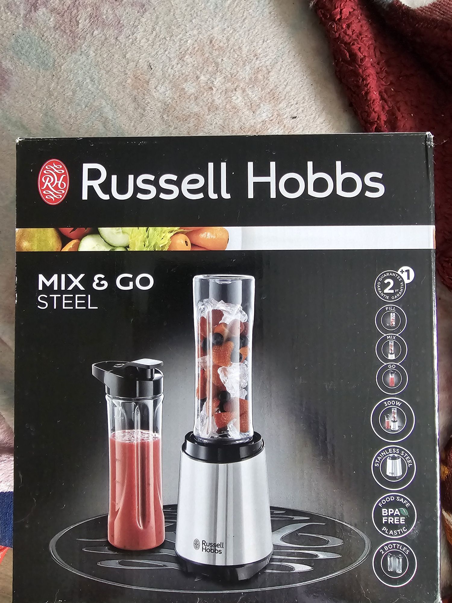 Russell Hobbs blender smoothie Mix & Go steel