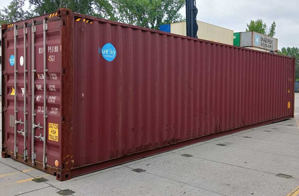 Kontener 40 Hc morski szczelny suchy transport