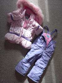 Комплект зимовий комбінезон костюм куртка штани пух 104-110 см