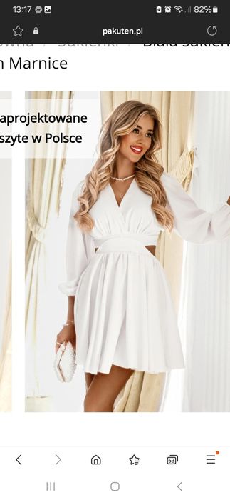 Sukienka biała Pakuten S/M