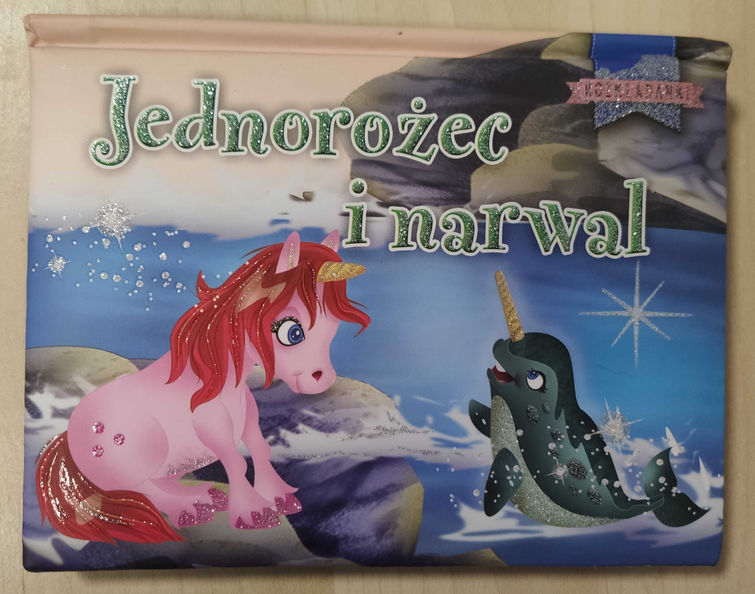 Książeczka rozkładanka 3D "Jednorożec i narwal"