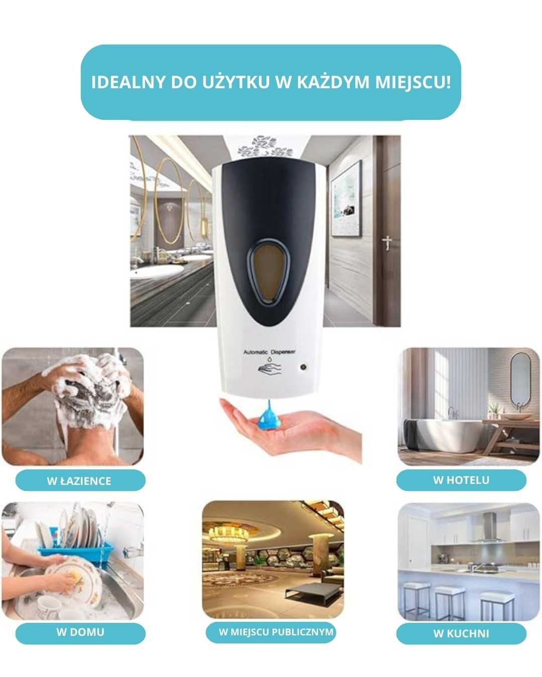 GRUND AUDIS - Bezdotykowy dozownik mydła naścienny, biały