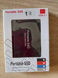 Dysk zewnętrzny SSD mały 1TB 1000GB nowy plus adaptery