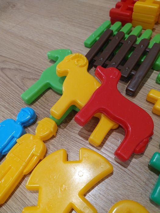 Wielki zestaw klocki konstrukcyjne Marioinex Duże Waffle 195 elementów