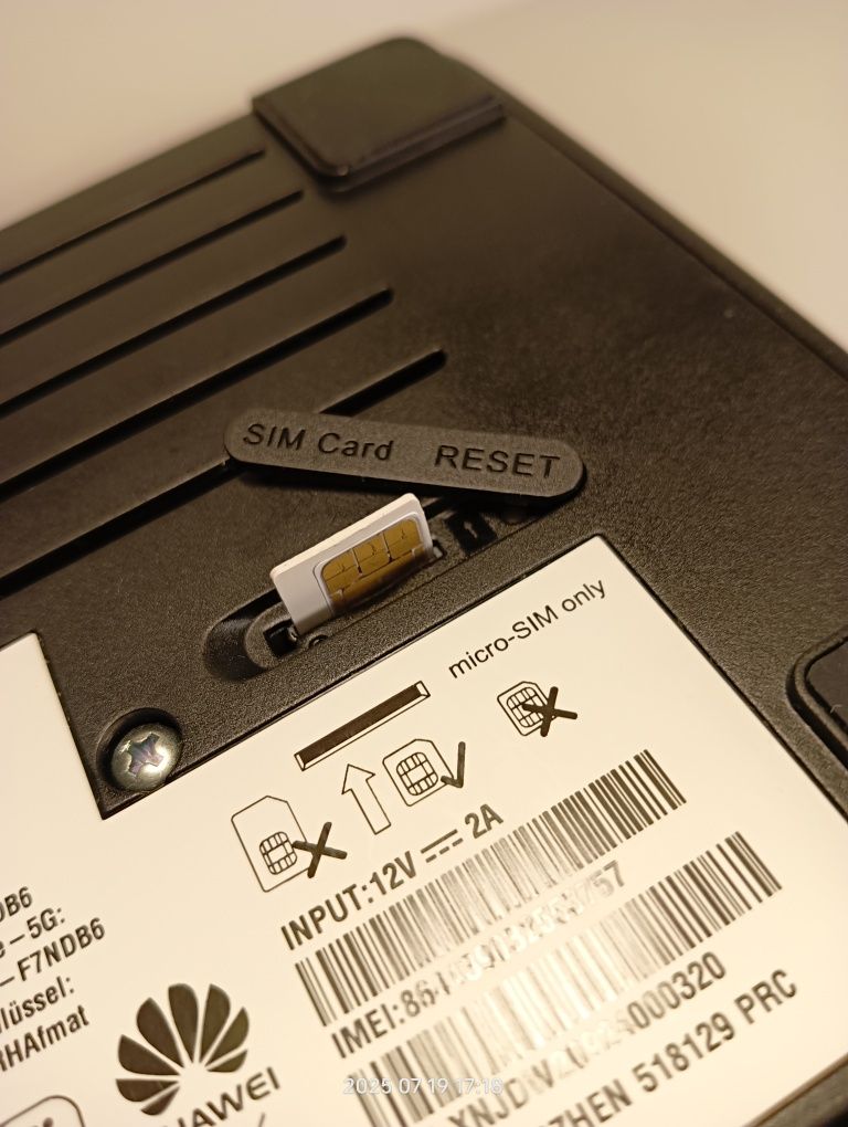 Router KARTA SIM WiFi 5GHz 300MB/s z akumulatorem podświetlenie Huawei