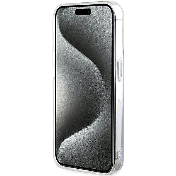 Etui Guess IML Iridescent MagSafe na iPhone 15 Pro Max 6.7" - fioletow