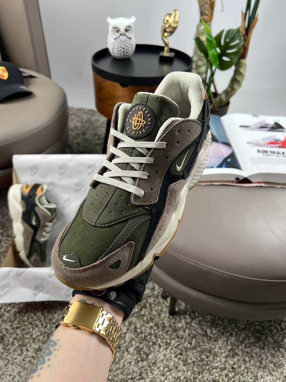 Чоловічі кросівки найк Nike Air Huarache Brown Khaki 41,42,43,44,45,46
