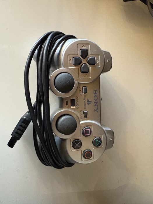 Playstation 2 pad sony srebrny dualshcok 2 jak nowy kontroler ps2