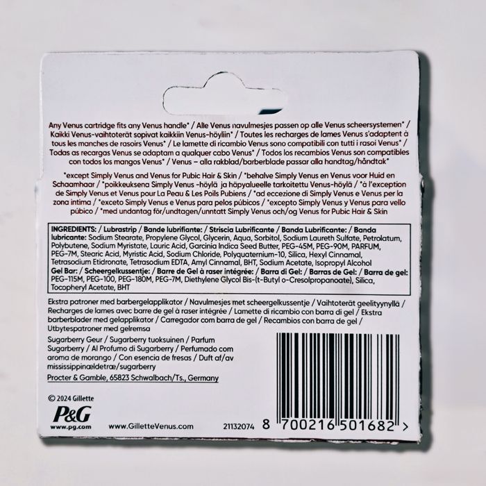 3 шт Gillette Venus ComfortGlide Sugarberry Scent (з подушечками Olay)