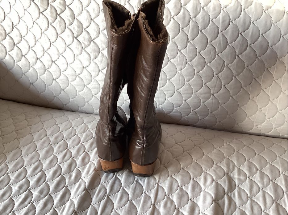 Kozaki damskie ocieplane/ koturny rozm 3/36