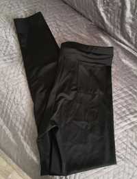 Lateksowe Elastyczne spodnie czarne XS