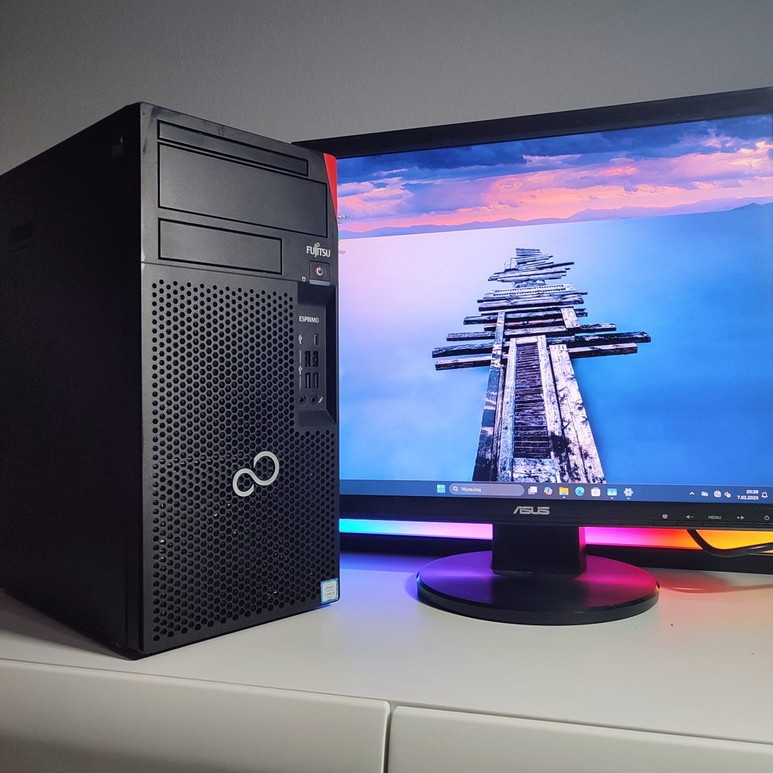 (Mocny) Komputer + Monitor 75Hz/i3-6100 4x3,7GHz/GTX 1060/DDR4/M.2 SSD