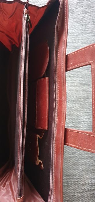 Damska skórzana torba teczka aktówka brązowa Bartex