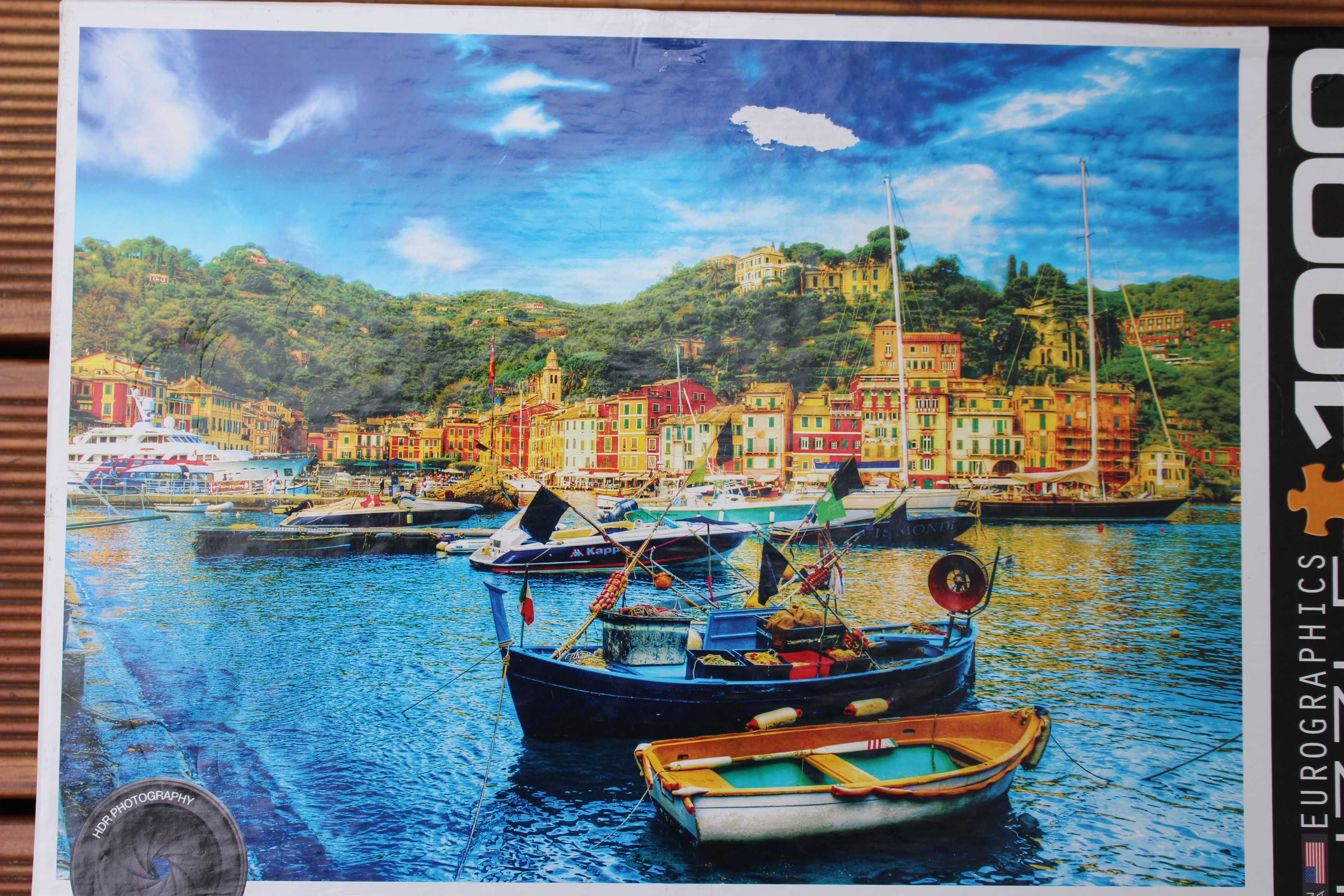 puzzle 1000 Portofino Włochy łódki miasto