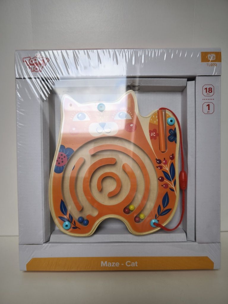 TOOKY TOY Tablica Zręcznościowa Labirynt Magnetyczny Kot