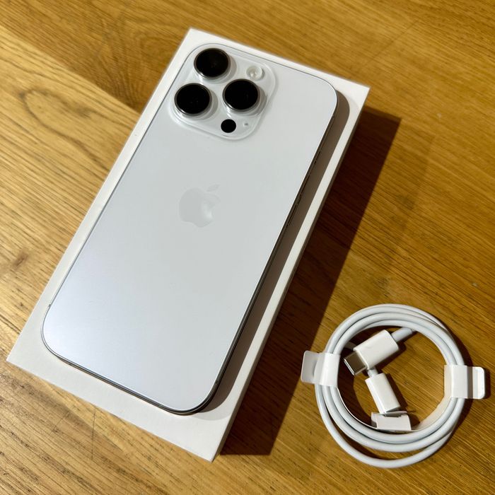  Apple iPhone 16 Pro 128GB White Titanium Idealny Bateria 100% Gwar.