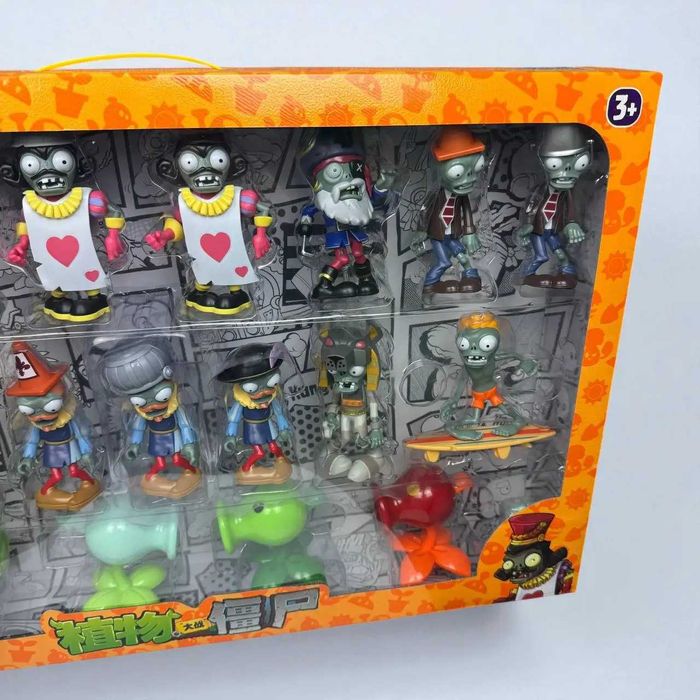Величезний дитячий набір фігурок рослини проти Зомбі у великій коробці