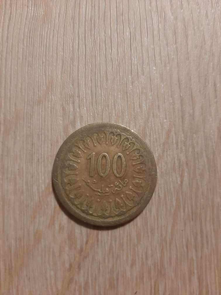 Moneta 100 millim z 1960 r. Tunezja