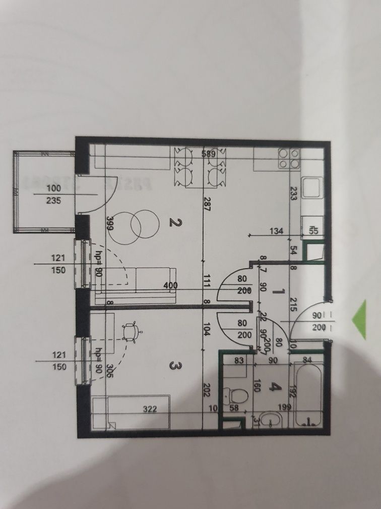 Snopków ,mieszkanie 41m² ,2-pokoje ,miejsce postojowe