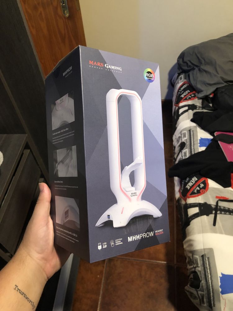 Suporte para headsets e cabo do rato da mars gaming